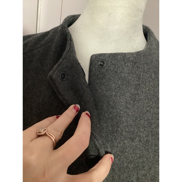 Sold Kate Spade Saturday Gray Snap Button Long Pea Coat - Picture 4 of 9